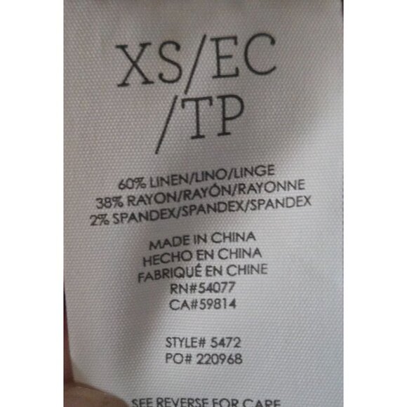 CAbi Perfect Red Valentine Linen Blend Button Jacket size XS - Picture 8 of 9